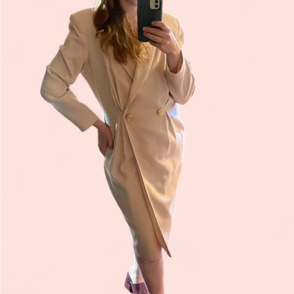 Vintage Wool Midi Dress